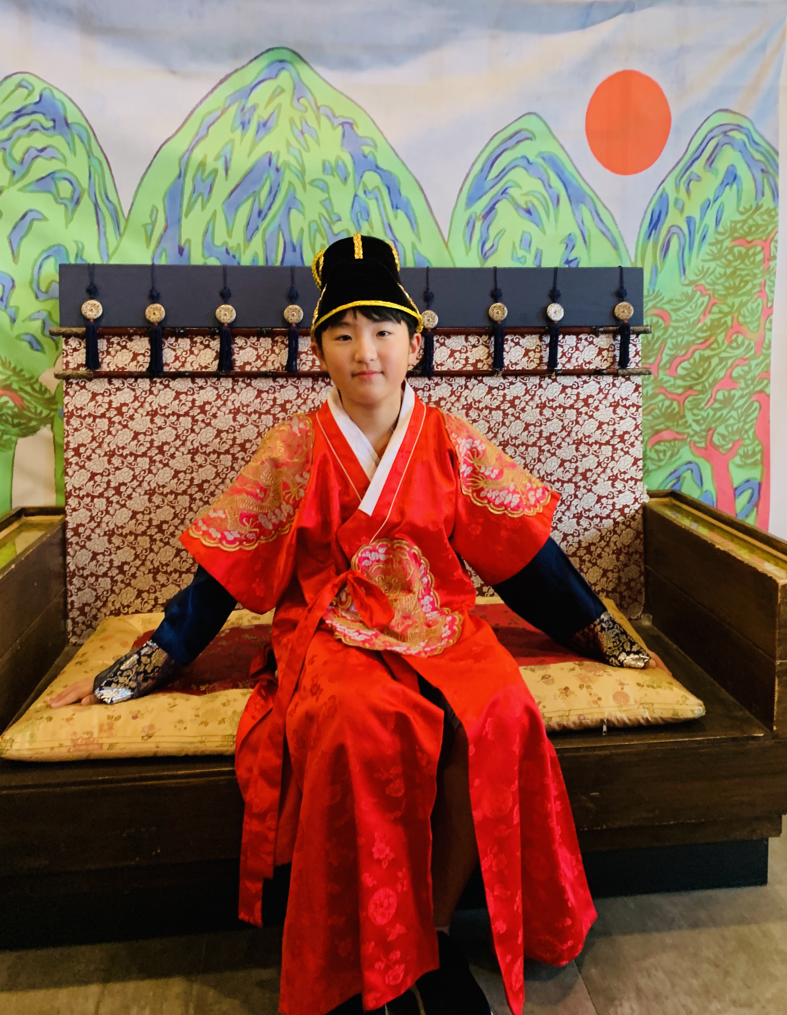 Me a few years ago wearing gol-lyong-pyo (the King's traditional clothing) in Korea